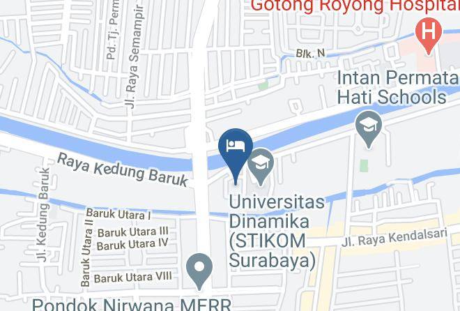 Kota Surabaya - Pool Hotel Gunawangsa Merr Maps