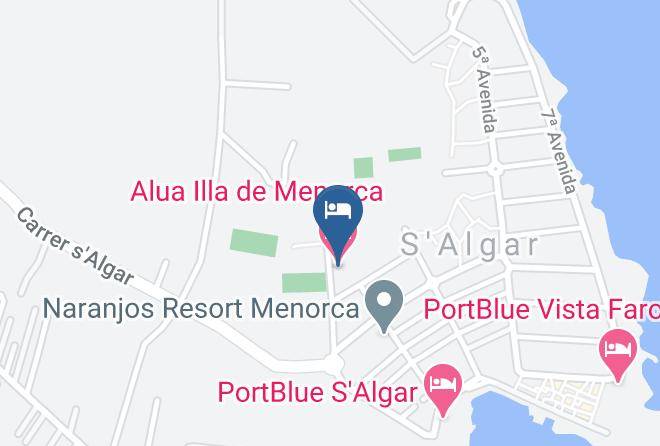 Alua Illa De Menorca Map