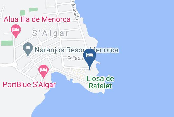 Hotel Aluasun Far Menorca Map
