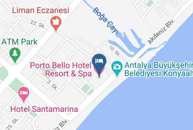 Porto Bello Hotel Resort & Spa Map - Antalya - Konyaalti