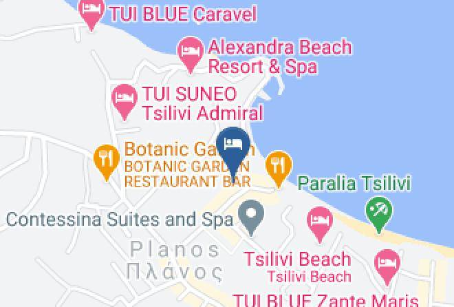 Zakinthos - Porto Planos Beach Hotel Maps
