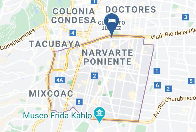 Benito Juarez - Habitaciones Narvarte Maps