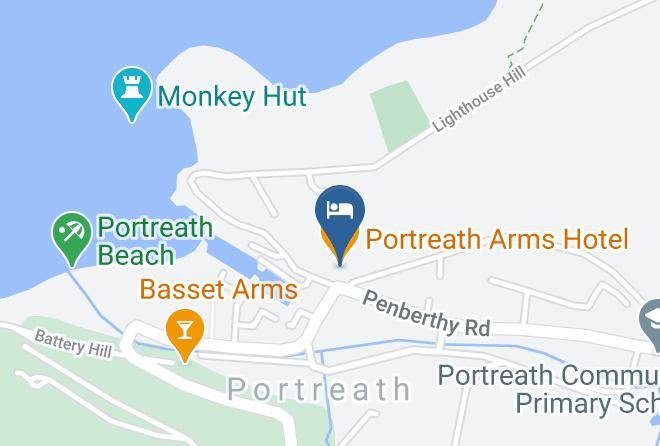 Cornwall - Portreath Arms Hotel Maps