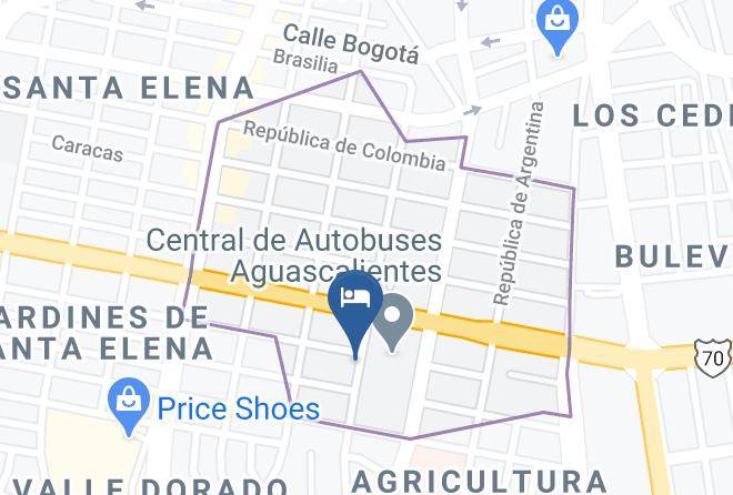 Aguascalientes Las Americas - Posada California Maps