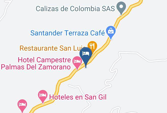 Posada Campestre El Zamorano Mapa
 - Santander - Curiti
