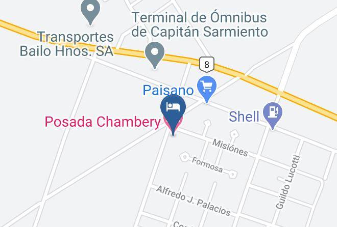 Capitan Sarmiento - Posada Chambery Maps
