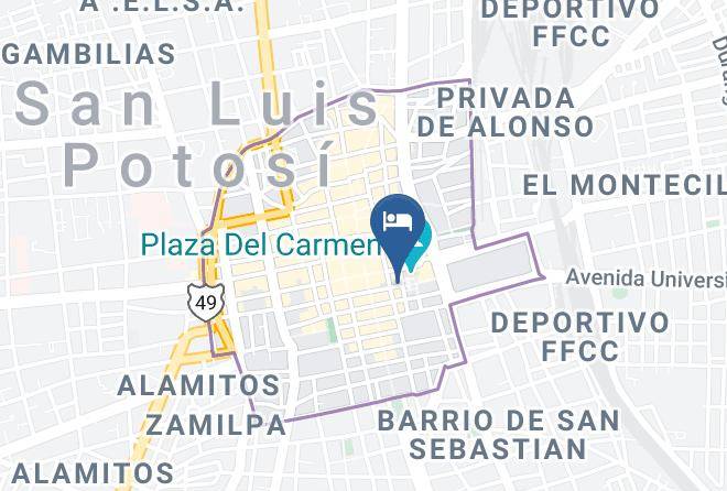 San Luis Potosi Old Town - Posada Del Carmen Maps