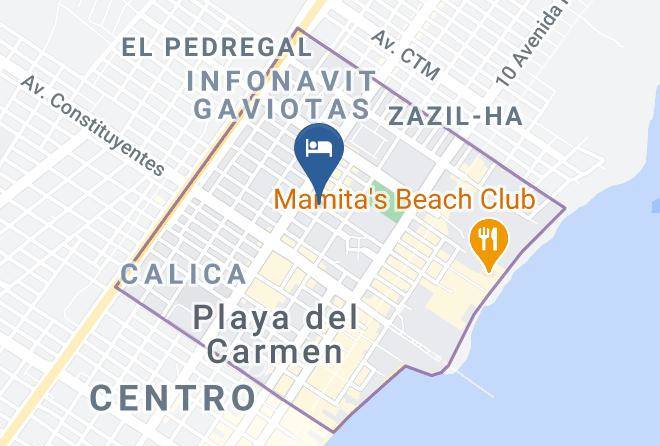 Solidaridad - Posada Flamingos Playa Del Carmen Maps