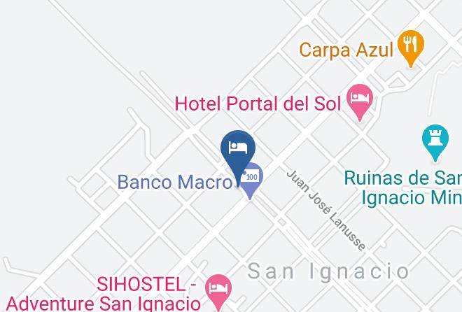San Ignacio - Hotel Madre America Maps
