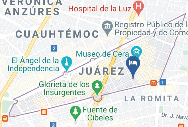 Cuauhtemoc - Posada Viena Hotel Maps