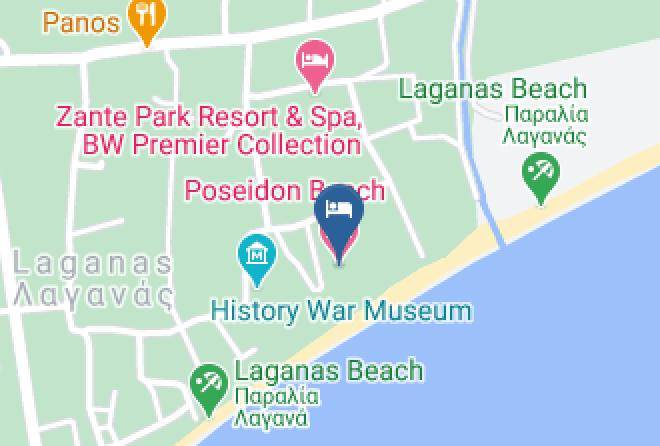 Zakinthos - Poseidon Beach Hotel Maps