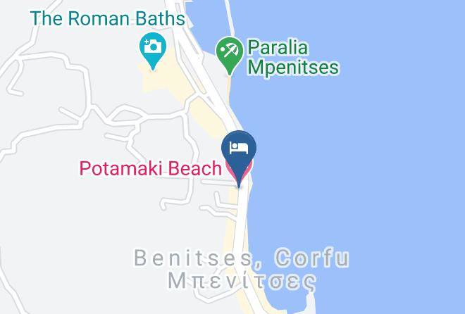 Kerkira - Potamaki Beach Hotel Maps