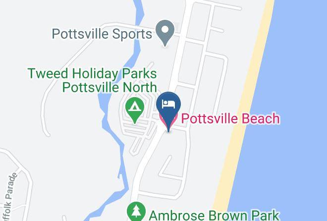 Pottsville Beach Motel Map
