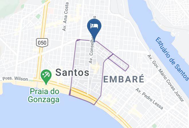 Santos - Pousada Barauna Em Santos Maps