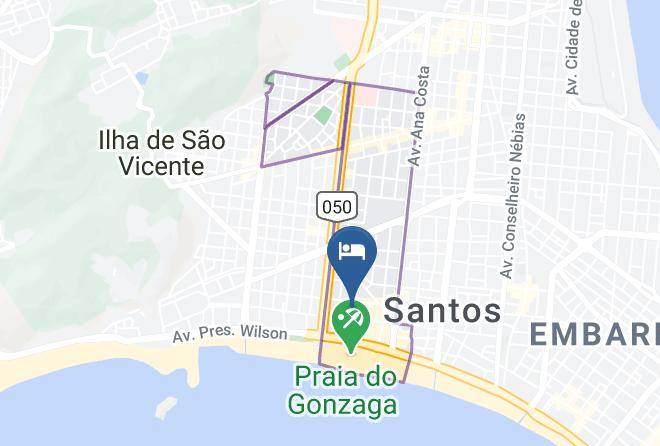 Santos - Pousada Beira Mar Maps