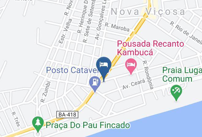 Nova Vicosa - Pousada Bromelias Maps
