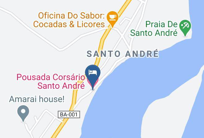 Santa Cruz Cabralia - Pousada Corsario Santo Andre Maps