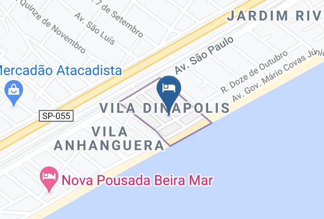 Mongagua - Pousada Das Artes Mongagua Maps