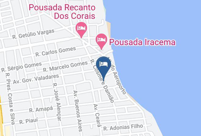 Nova Vicosa - Pousada Do Caju Maps