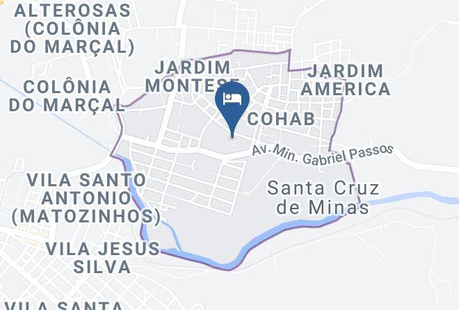 Santa Cruz De Minas - Pousada Emilie Banko Maps
