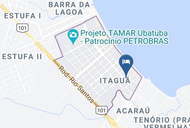 Ubatuba - Pousada Farol Do Itagua Maps