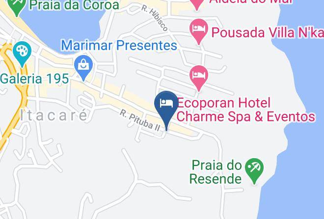 Itacare - Pousada Galeao Itacare Maps