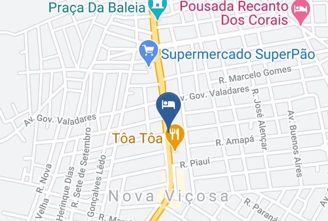 Nova Vicosa - Pousada Krustaceos Maps