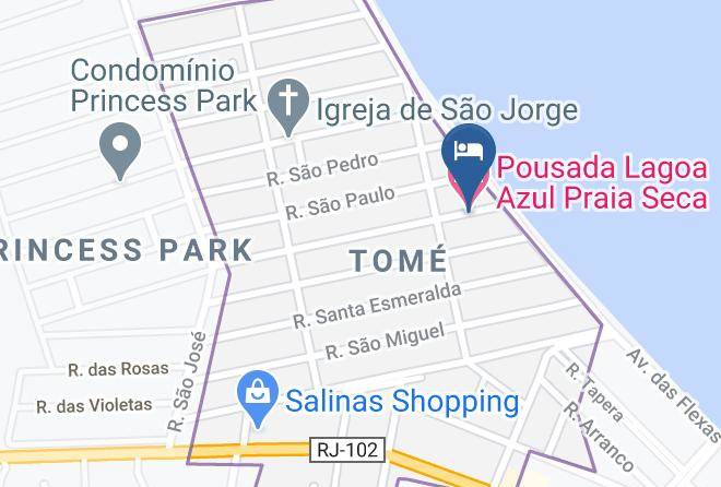Araruama - Pousada Lagoa Azul Praia Seca Maps