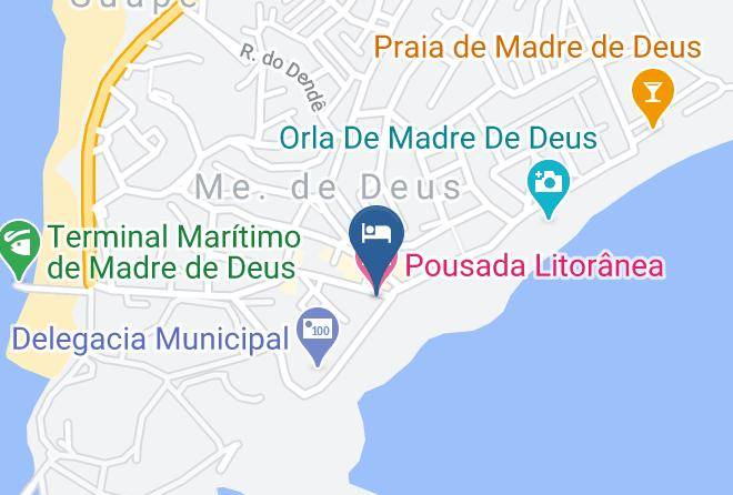 Madre De Deus - Pousada Litoranea Maps