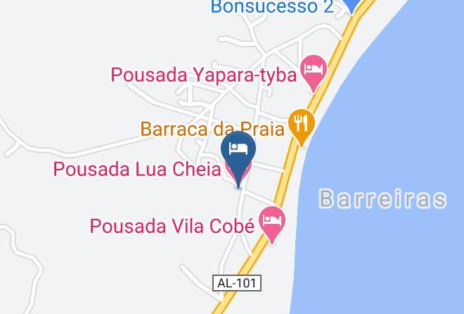 Japaratinga - Pousada Lua Cheia Maps