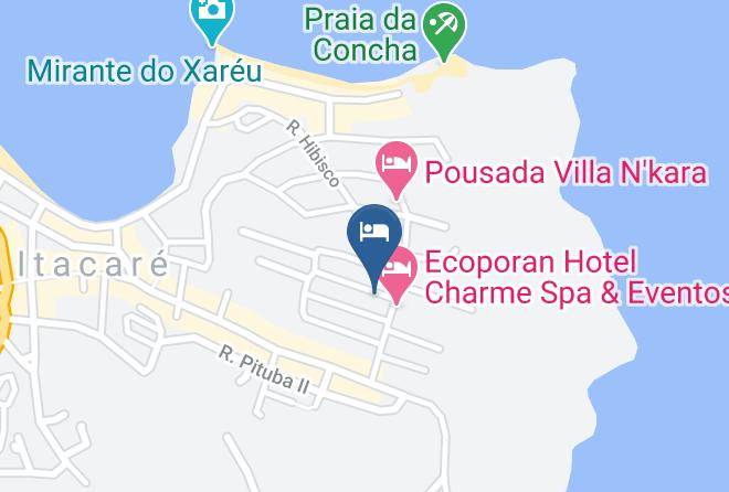 Itacare - Pousada Mar Azul Itacare Ba Itacare Maps
