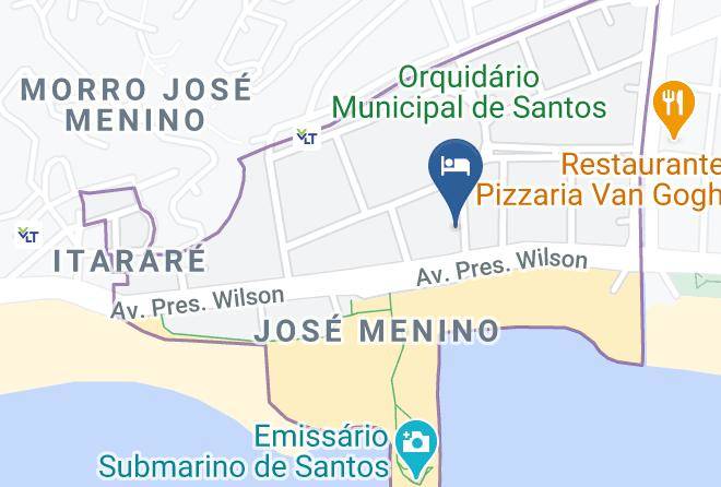 Santos - Pousada Orquidario Maps