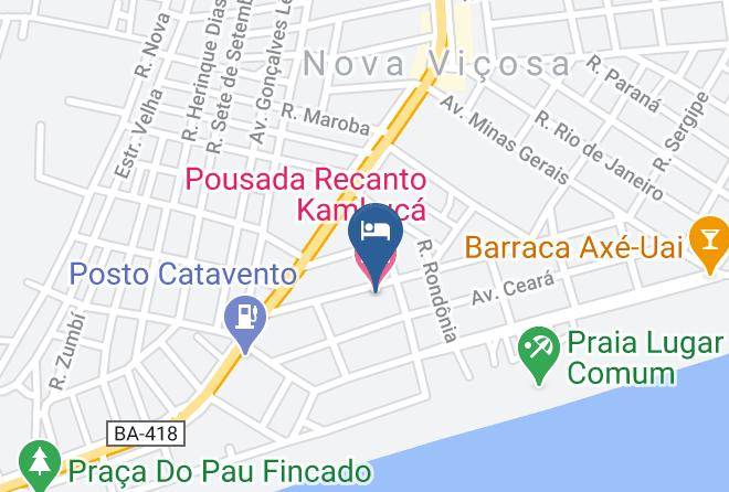 Nova Vicosa - Pousada Recanto Kambuca Maps