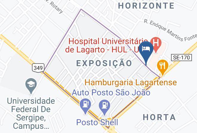 Lagarto - Pousada Santa Cruz Maps