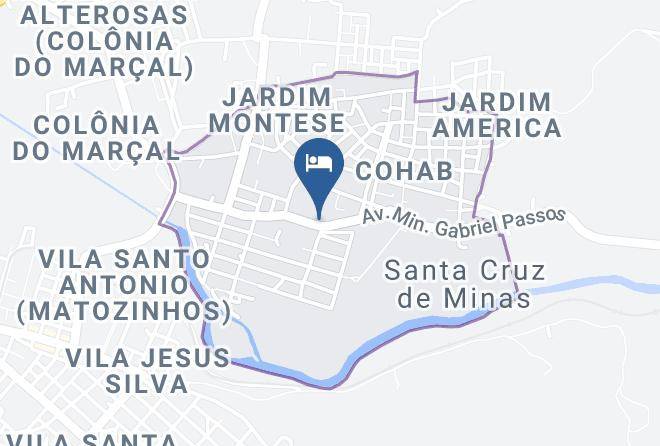 Santa Cruz De Minas - Pousada Clube Santa Cruz Maps