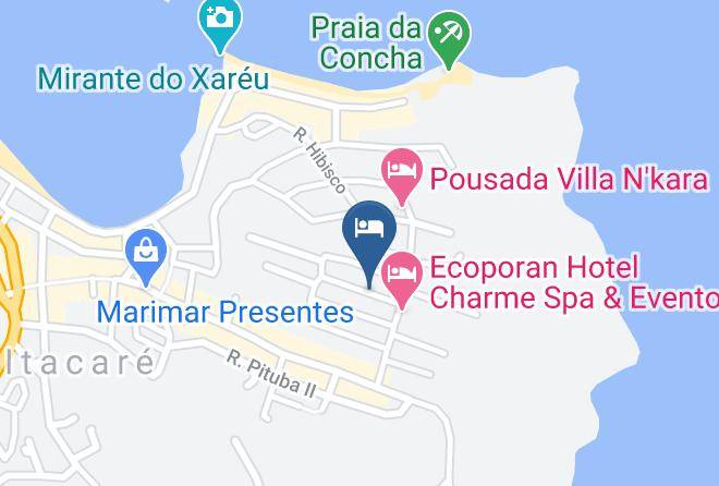 Itacare - Pousada Tijuipe Itacare Bahia Brasil Maps