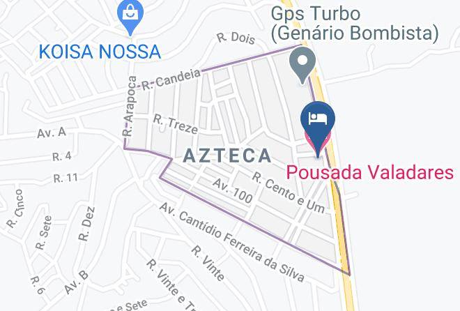 Governador Valadares - Pousada Valadares Maps