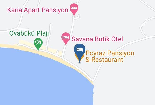 Mugla - Poyraz Pansiyon & Restaurant Maps