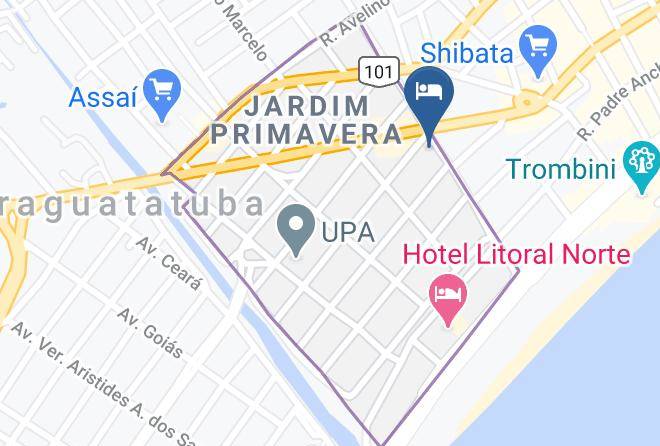 Caraguatatuba - Praia Hotel Maps