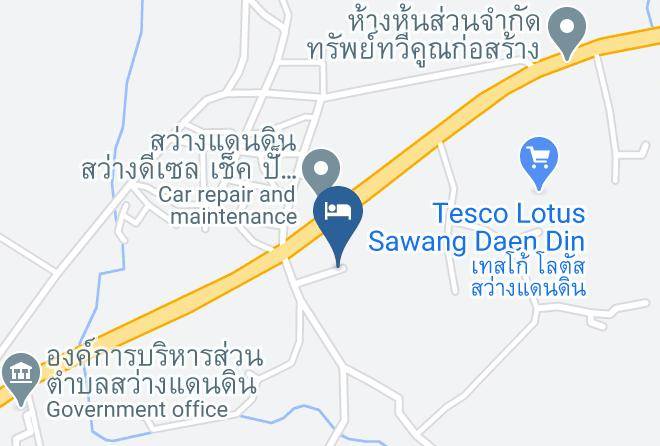 Amphoe Sawang Daen Din - Prakaithong Hotel Sawang Daen Din Maps