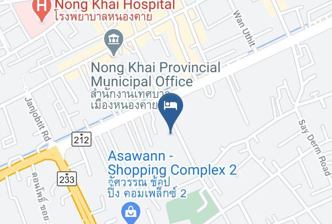 Amphoe Mueang Nong Khai - Prangthong Resort Maps