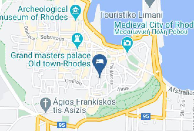 Dodecanese - Praxitelous 9 Old Town Maps