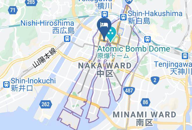 Hiroshima City Naka Ward - Precent City Bil Honkawa Maps