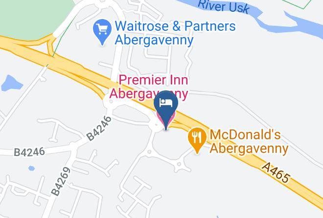Monmouthshire - Premier Inn Abergavenny Hotel Maps