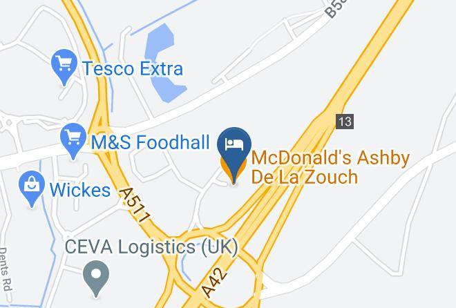 Leicestershire - Premier Inn Ashby De La Zouch Hotel Maps