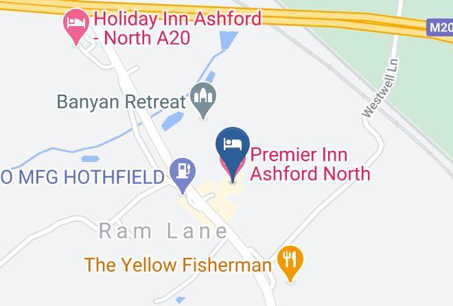 Kent - Premier Inn Ashford North Hotel Maps