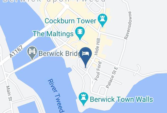 Northumberland - Premier Inn Berwick Upon Tweed Hotel Maps