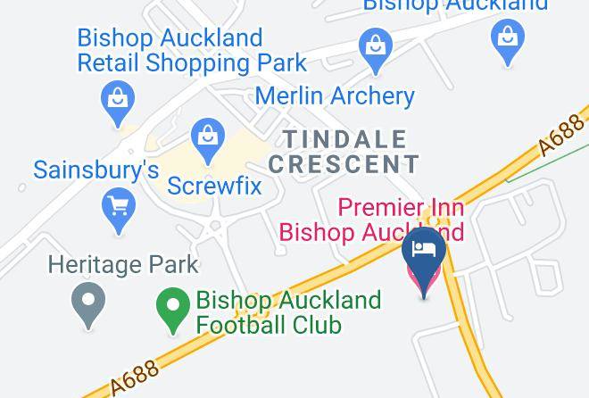 Durham - Premier Inn Bishop Auckland Hotel Maps