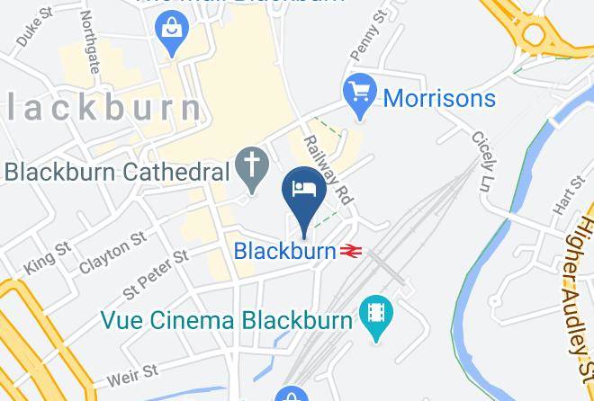 Blackburn With Darwen - Premier Inn Blackburn Town Centre Hotel Maps