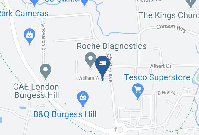 West Sussex - Premier Inn Burgess Hill Hotel Maps